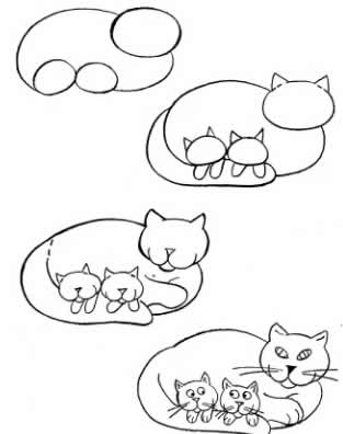 How to draw kitten